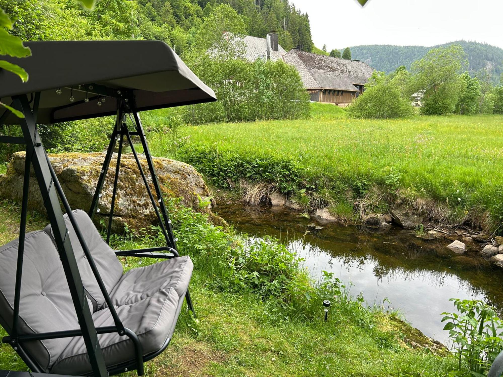 Naturidyll Am Fluss - Ferienhaus Albmatte - Grosser Garten Zum Grillen Und Entspannen-Direkt Neben Dem Radon Revitalbad Mit Sauna Und Thermalbecken St. Blasien Exterior foto